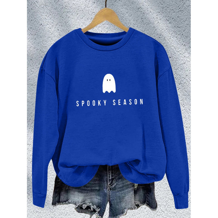 Unisex lässiges Halloween Sweatshirt mit Gespenst-Print und Oversize-Schnitt Nord Taschen
