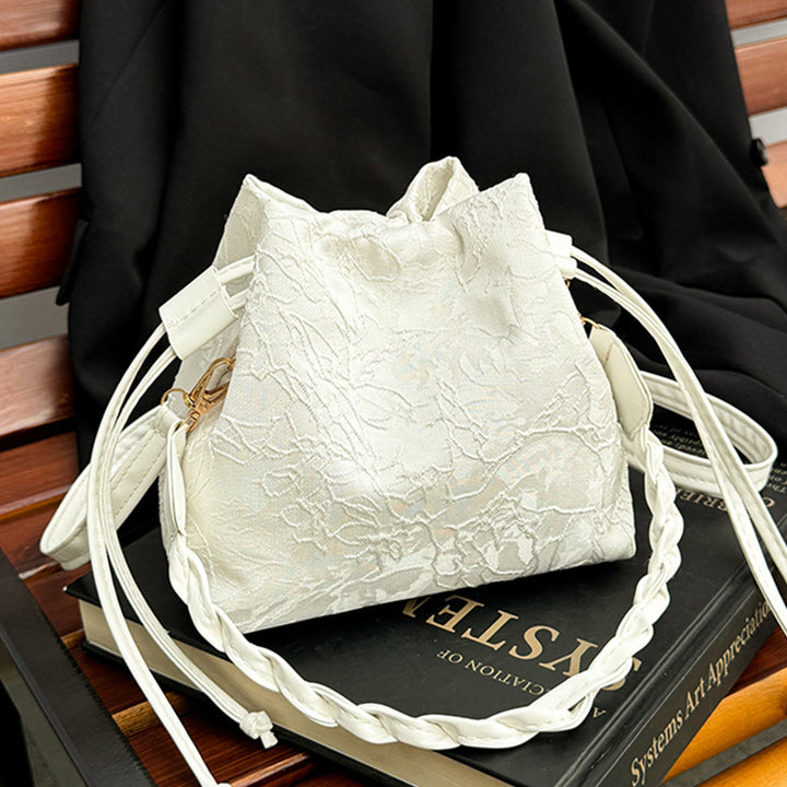 Damen Beuteltasche mit floraler Jacquardstruktur und flexiblem Tragegurt Nord Taschen