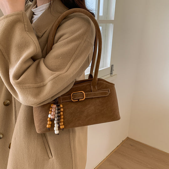 Damen elegante Umhängetasche aus hochwertigem Wildleder Nord Taschen