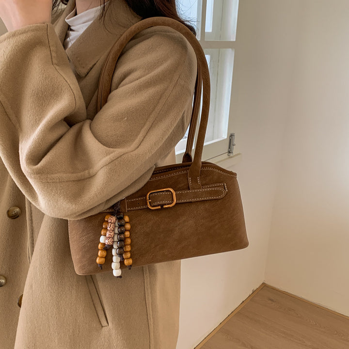 Damen elegante Umhängetasche aus hochwertigem Wildleder Nord Taschen