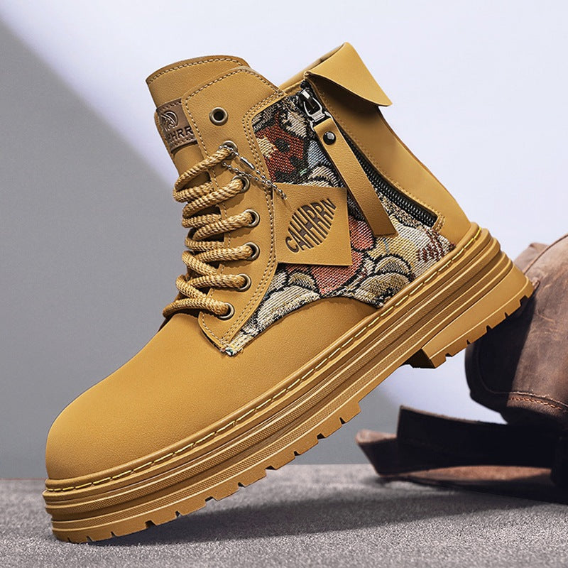 Damen modische Schnürboots mit seitlichem Reißverschluss und farbigen Akzenten Nord Taschen