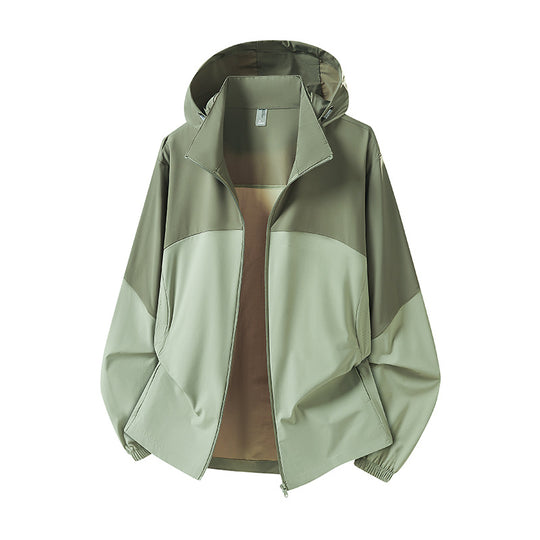 Herren Leichte Kapuzen-Regenjacke mit atmungsaktivem Softshell-Material und elastischen Bündchen Nord Taschen