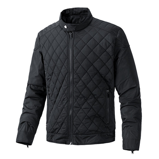 Herren gesteppte leichte Thermojacke mit Stehkragen und Reißverschluss Nord Taschen