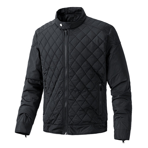 Herren gesteppte leichte Thermojacke mit Stehkragen und Reißverschluss Nord Taschen
