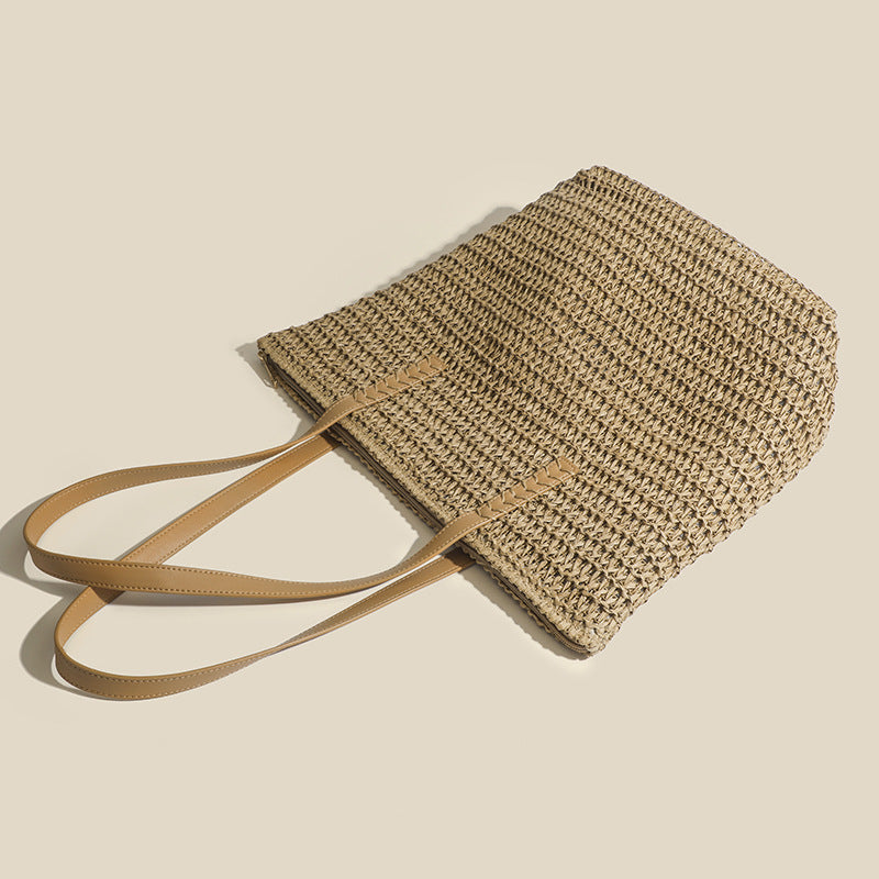 Damen Freizeit Jutetasche mit geflochtenen Griffen Nord Taschen
