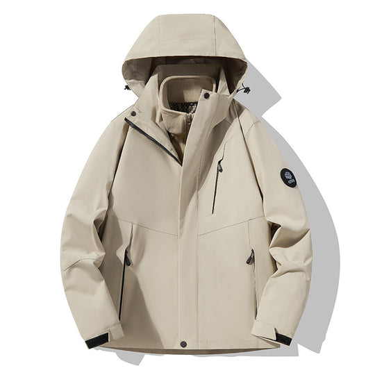Herren Dreifach kombinierbare Funktionsjacke mit abnehmbarer Steppweste Nord Taschen