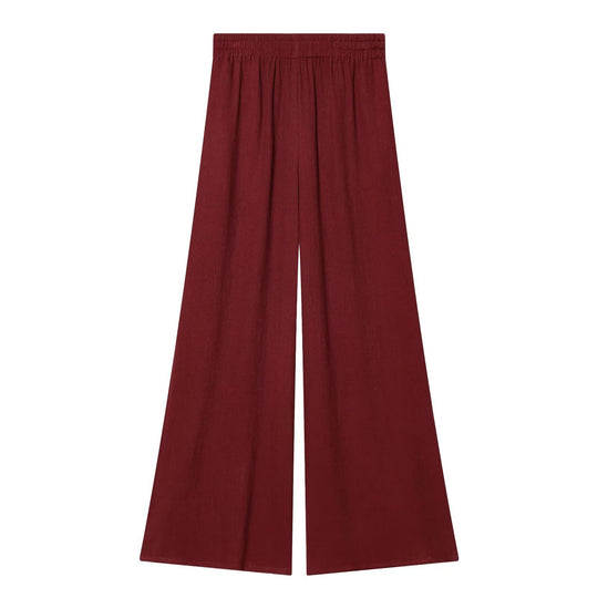 Damen Extraweite Leinenoptik-Hose mit hohem Elastikbund und Palazzoschnitt Nord Taschen