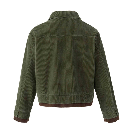Herren Kurzblouson aus Cord mit dekorischer Knopfleiste und Innenzip Nord Taschen