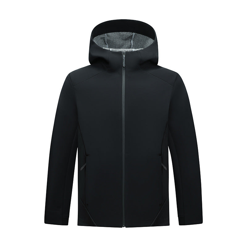 Damen Softshell-Jacke mit Kapuze, taillierte und winddichte Outdoorjacke Nord Taschen