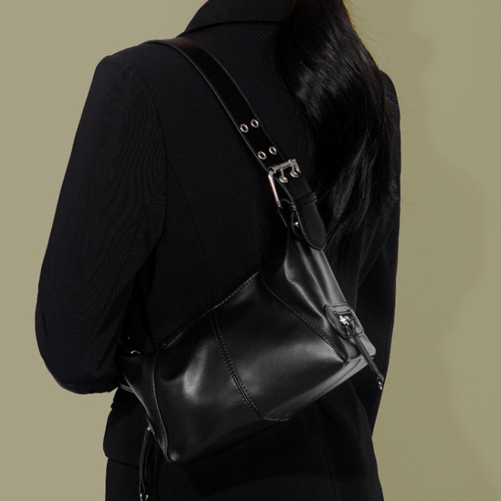 Damen Hobo-Tasche aus hochwertigem Kunstleder mit praktischen Fächern Nord Taschen