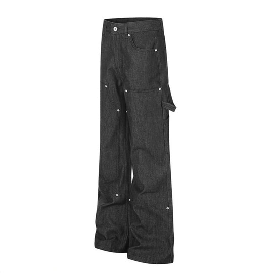 Damen Weite Carpenter-Jeans im Palazzo‑Schnitt mit Nagel‑/Hammerlasche und verstärkten Kniepartien Nord Taschen