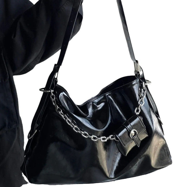 Damen elegante Schultertasche mit modischem Kettengriff Nord Taschen