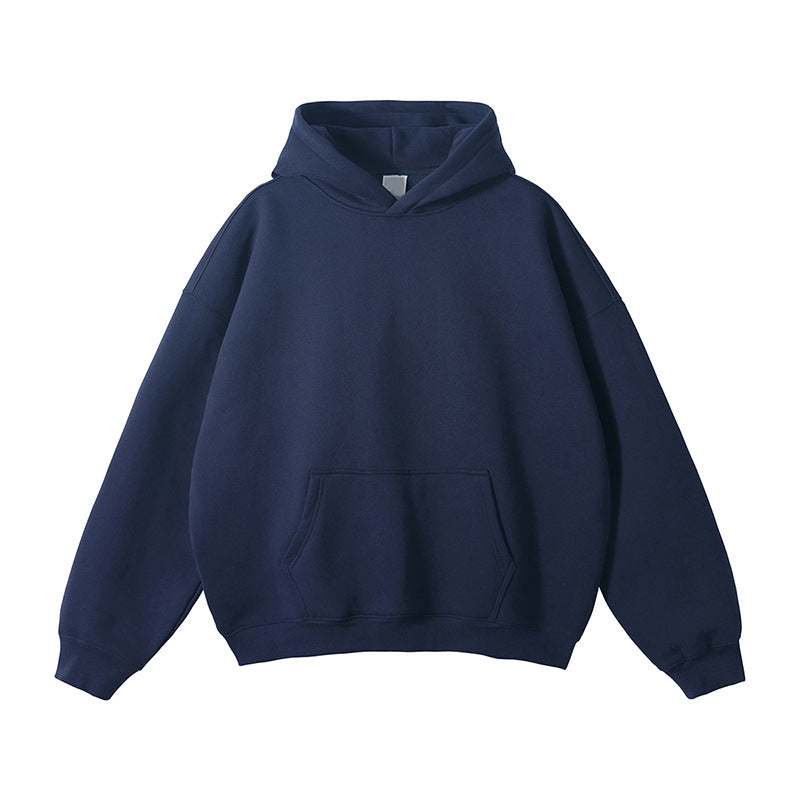 Unisex Schlichter Oversize-Kapuzenpullover mit Soft-Fleece-Innenseite und tiefer Raglannaht Nord Taschen