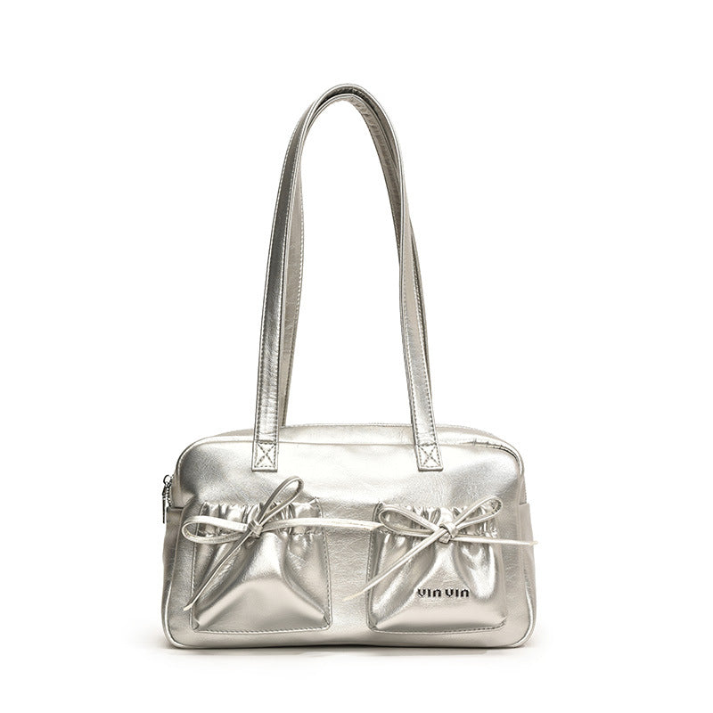 Damen elegante Glanz-Handtasche Nord Taschen
