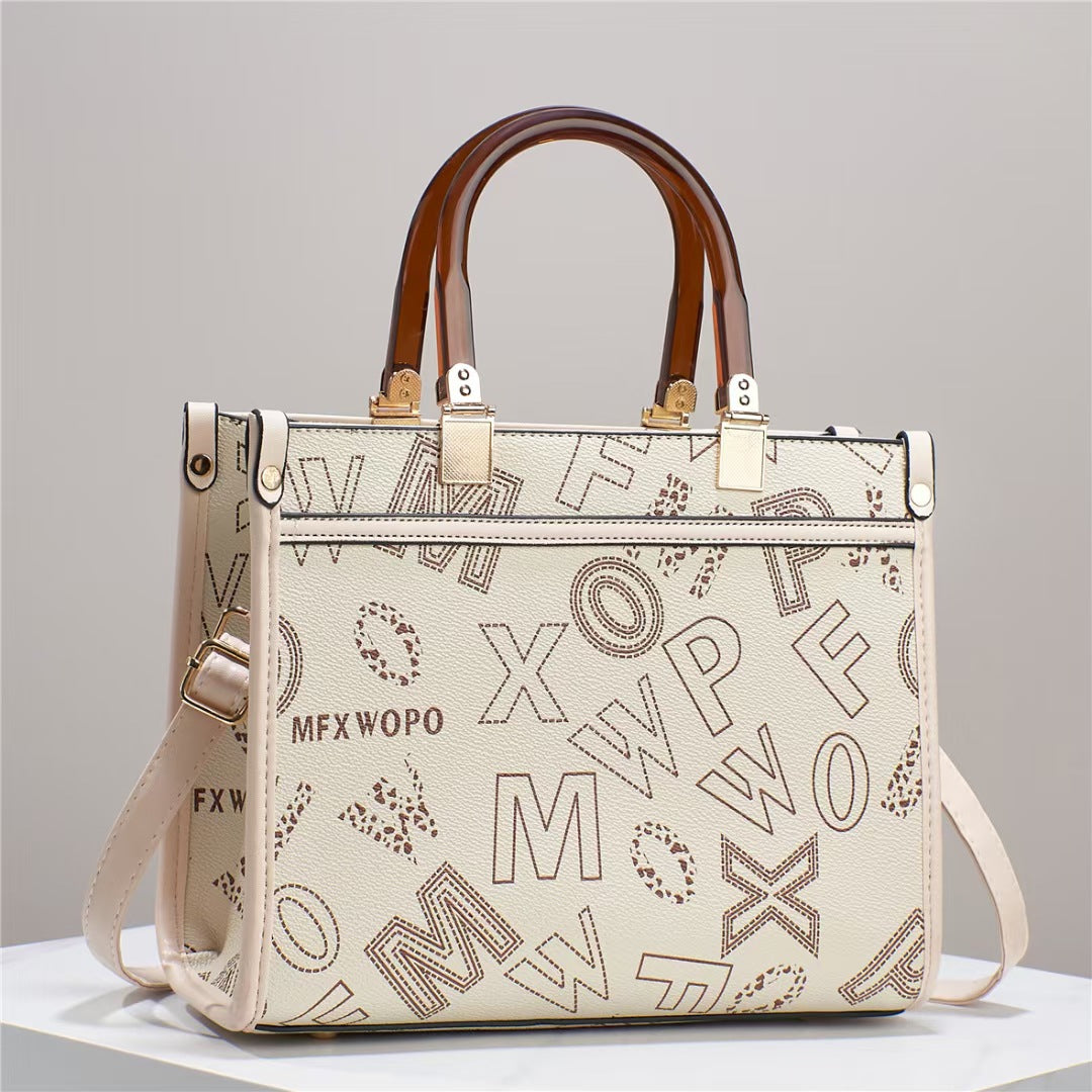 Damen Umhängetasche mit elegantem Muster und praktischen Fächern Nord Taschen