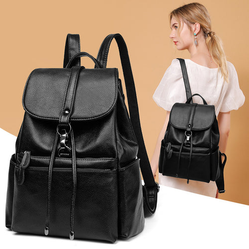 Damen Rucksack mit elegantem Klappenverschluss und praktischen Fächern Nord Taschen