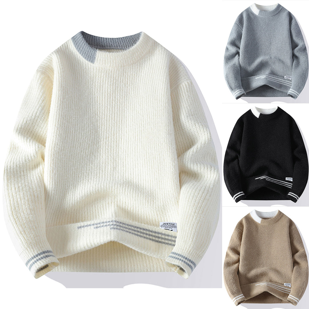 Damen Gemütlicher Strickpullover mit strukturiertem Muster Nord Taschen