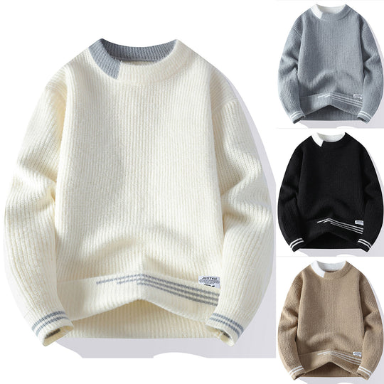 Damen Gemütlicher Strickpullover mit strukturiertem Muster Nord Taschen