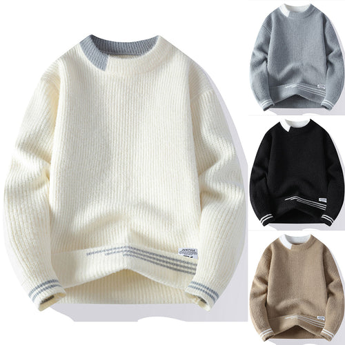 Damen Gemütlicher Strickpullover mit strukturiertem Muster Nord Taschen