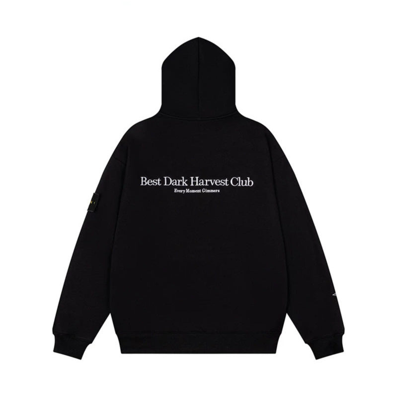 Unisex Oversize Kapuzenpullover mit Gothic-Kreuz-Print, Kängurutasche und Rippbündchen Nord Taschen