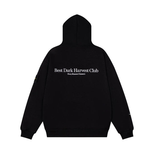 Unisex Oversize Kapuzenpullover mit Gothic-Kreuz-Print, Kängurutasche und Rippbündchen Nord Taschen