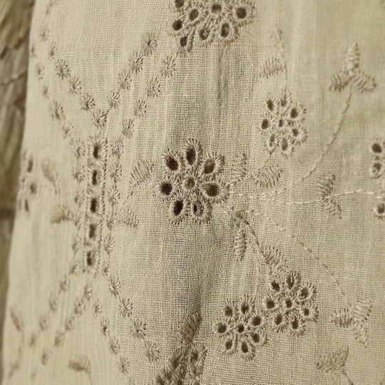 Damen Broderie‑Anglaise Hemdbluse im Oversize‑Schnitt mit Ballonärmeln Nord Taschen