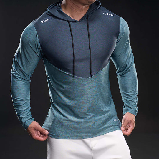 Herren Slim-Fit Trainings-Hoodie mit atmungsaktivem Stretchmaterial Nord Taschen