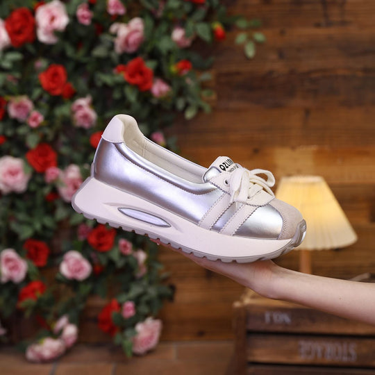 Damen Komfortable Sneakers im modischen Mix aus Textil