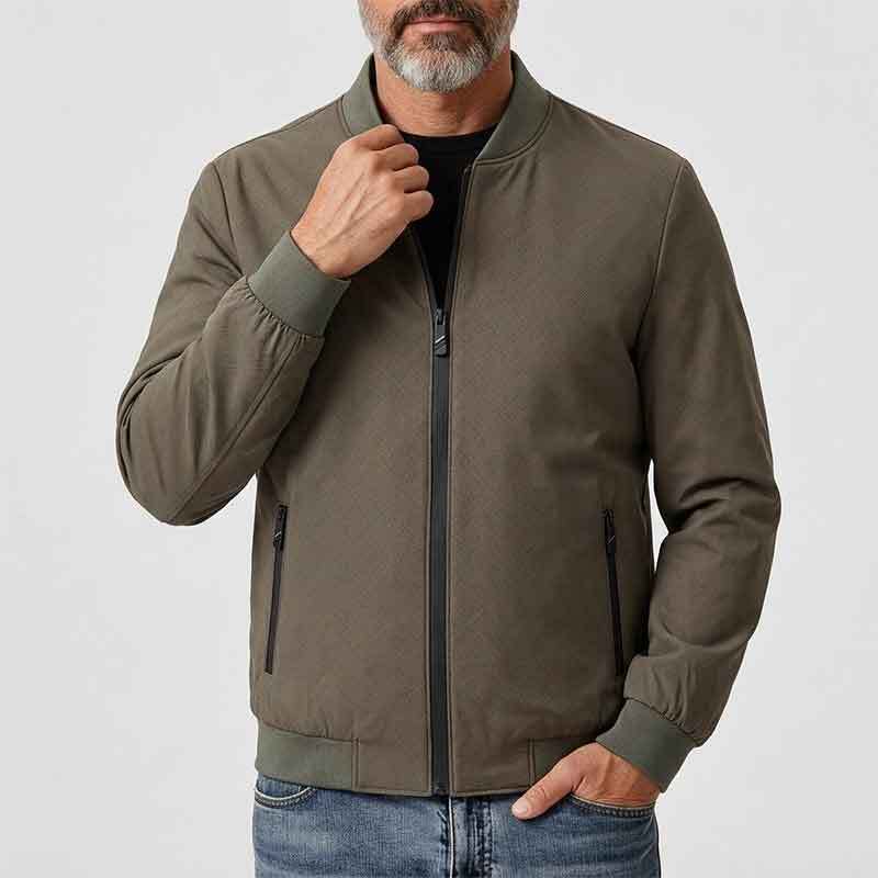 Herren Sportliche Übergangsjacke mit hohem Kragen und seitlichen Reißverschlusstaschen Nord Taschen 1788242364