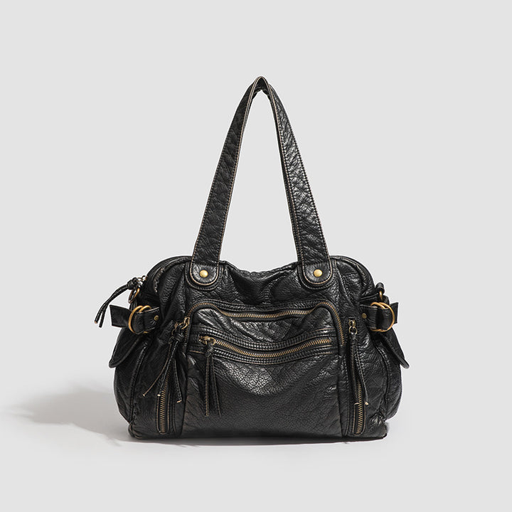 Damen elegante Handtasche mit raffinierten Reißverschlussfächern und strukturierter Oberfläche Nord Taschen
