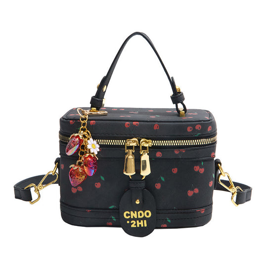 Damen Mini-Rucksack-Handtasche im fröhlichen Kirschdesign mit verstellbarem Schulterriemen Nord Taschen
