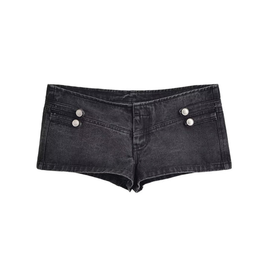 Damen Jeansjacke im Military-Stil mit Stehkragen und dekorativen Zierknopfleisten Nord Taschen