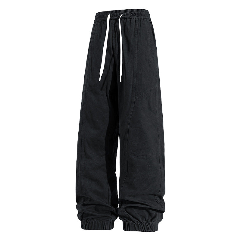 Herren Oversized Utility-Jogginghose aus robustem Baumwollmix mit Kordelbund, seitlichen Cargo‑Taschen & gerippten Bündchen Nord Taschen