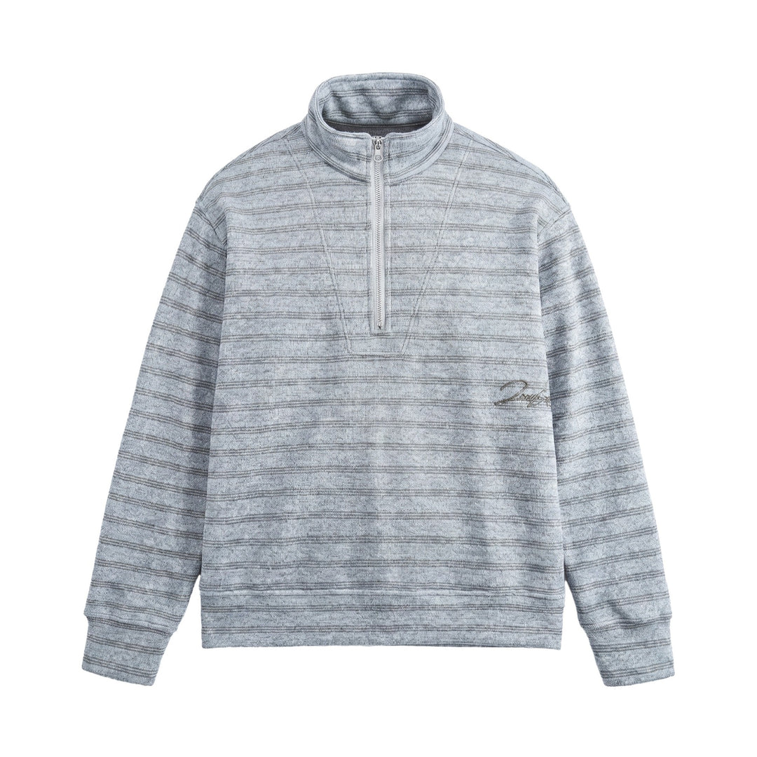 Herren Strukturiertes Halbzip-Strickpullover mit Stehkragen Nord Taschen