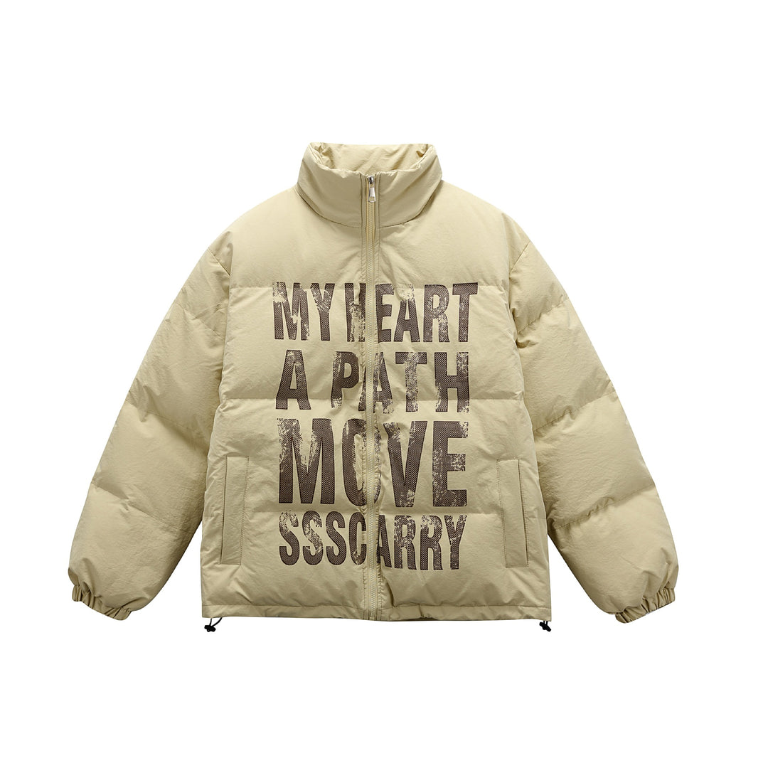Unisex Oversize Steppjacke mit hohem Stehkragen und Statement-Print Nord Taschen