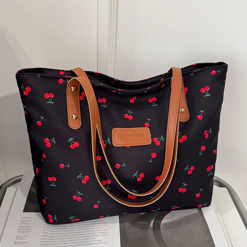 Damen Baumwolltragetasche mit fruchtigem Kirschdesign Nord Taschen