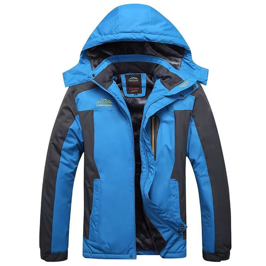 Herren Wasserdichte Thermo-Outdoorjacke mit weichem Fleece-Innenfutter und Multifunktionstaschen Nord Taschen