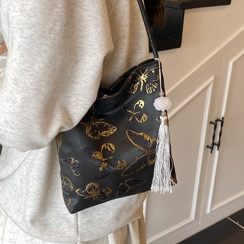 Damen Umhängetasche mit buntem Schmetterlingsdesign Nord Taschen