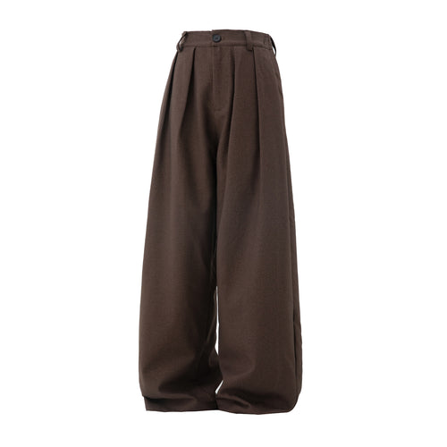 Damen Weite Hochtaillierte Palazzohose mit Bundfalten und Ballonbein Nord Taschen