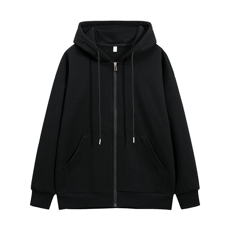 Unisex Oversize Kapuzen-Sweatjacke mit durchgehendem Reißverschluss, Kängurutaschen und gerippten Bündchen Nord Taschen