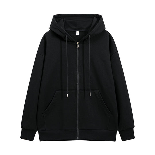 Unisex Oversize Kapuzen-Sweatjacke mit durchgehendem Reißverschluss, Kängurutaschen und gerippten Bündchen Nord Taschen