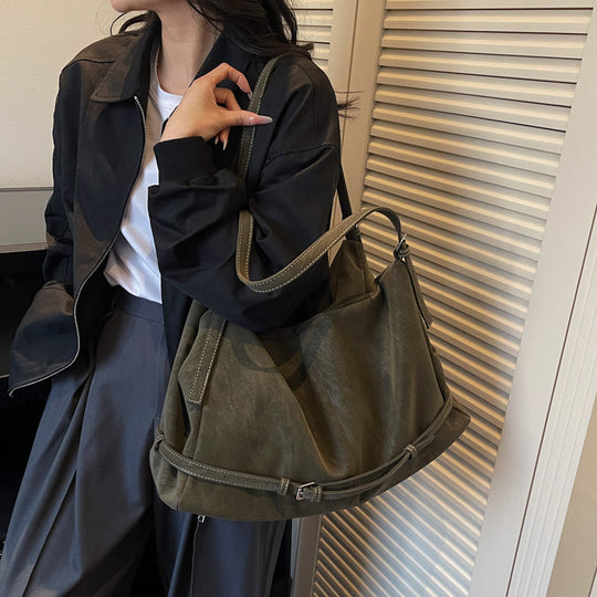 Damen Hobo-Tasche aus weichem Kunstleder mit verstellbarem Schulterriemen Nord Taschen