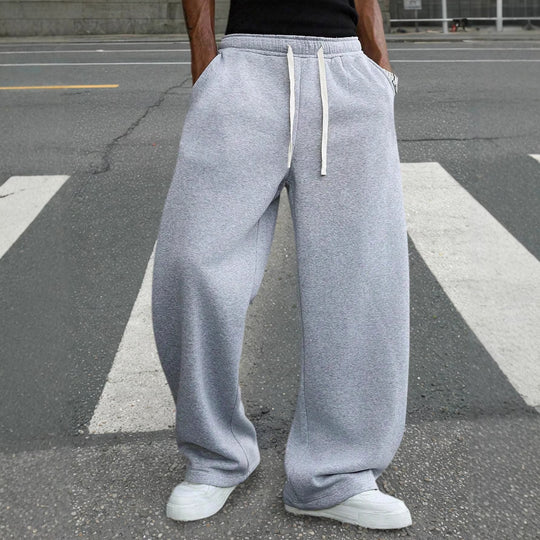 Herren Baggy-Jogginghose im Urban-Utility-Stil mit extra weitem Bein und sichtbarem Kordelzug Nord Taschen