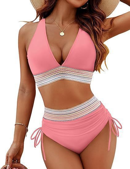 Damen Hoch geschnittener Bikini mit verstellbaren Schnüren  Nord Taschen