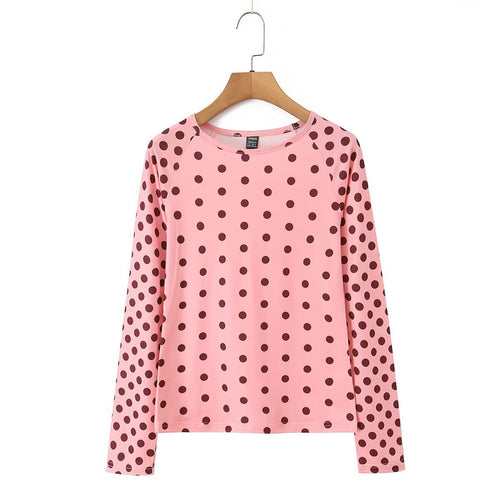 Damen UV‑Schutz‑Langarmshirt mit Rundhalsausschnitt und Tupfenmuster Nord Taschen