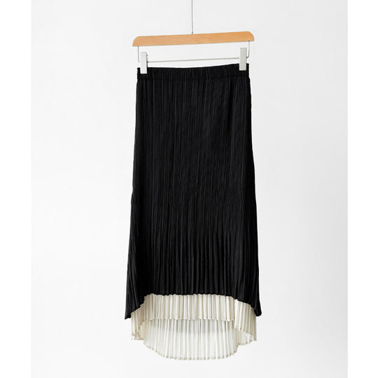 Damen Eleganter Plisseerock mit asymmetrischem Saum Nord Taschen
