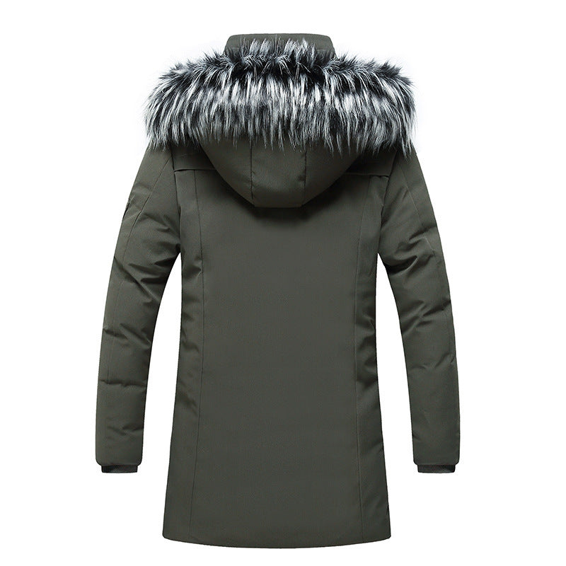 Herren Parka mit Kunstfellkapuze und thermischer Isolierung sowie Multifunktions-Taschen Nord Taschen