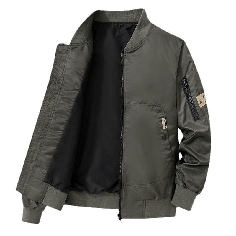 Herren Leichte Bomberjacke aus Nylon mit Ärmeltasche und gerippten Bündchen Nord Taschen