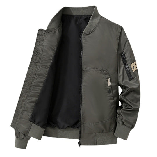 Herren Leichte Bomberjacke aus Nylon mit Ärmeltasche und gerippten Bündchen Nord Taschen