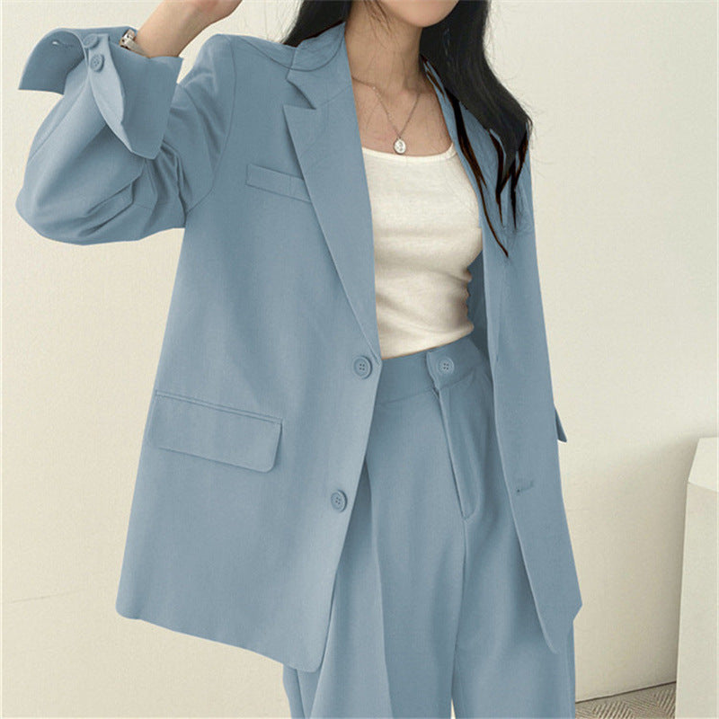 Damen Oversized Blazer mit zwei Knöpfen Nord Taschen